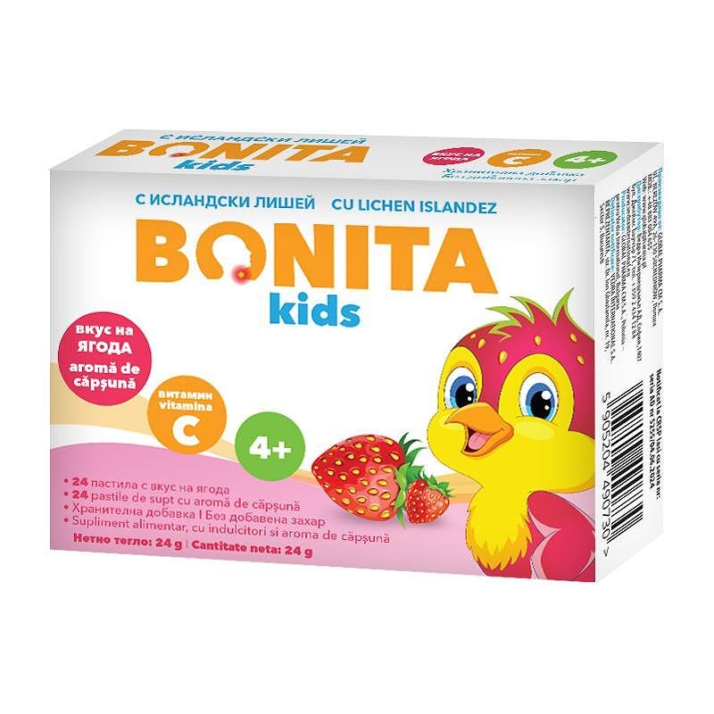 БОНИТА КИДС ЯГОДА ПАСТИЛИ Х 24